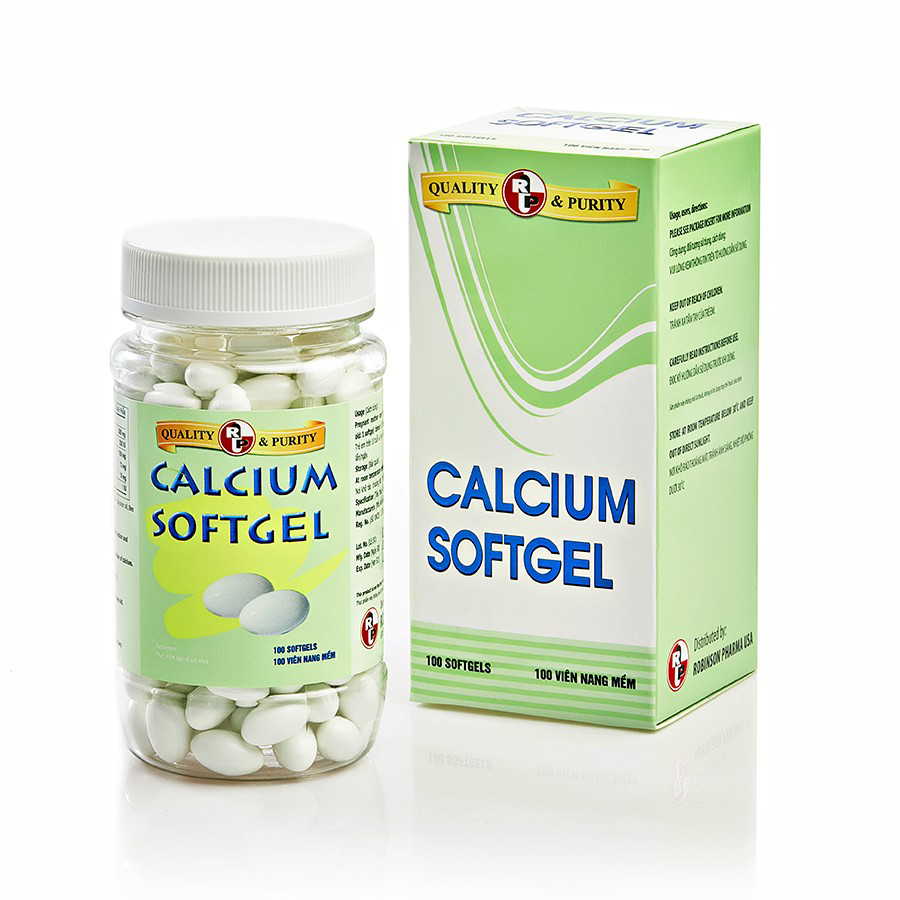 Calcium-softgel Chai 100 viên Phòng loãng xương