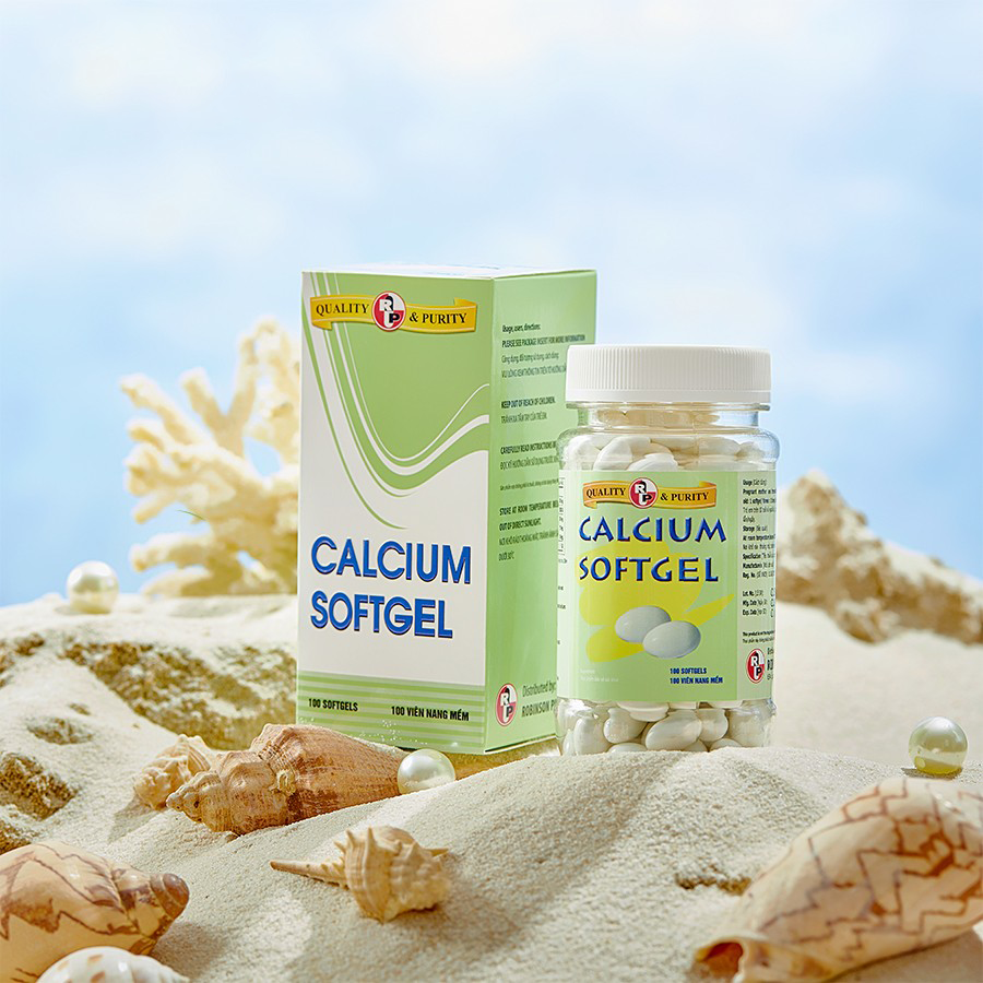 Calcium-softgel Chai 100 viên Phòng loãng xương