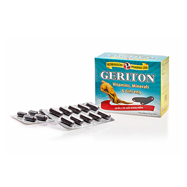 Geriton ginseng Hộp 100 viên - Tăng cường sức khỏe